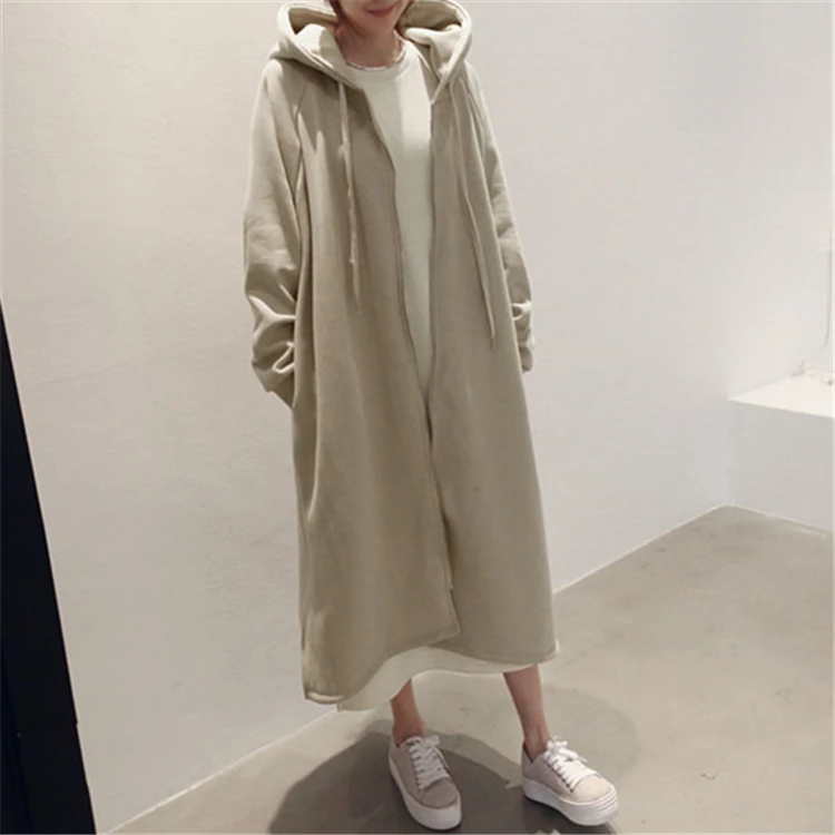 Colorfaith, новинка, Осень-зима, женские куртки с капюшоном, на молнии, прерия, Модный корейский стиль, повседневное длинное пальто, верхняя одежда, JK9655