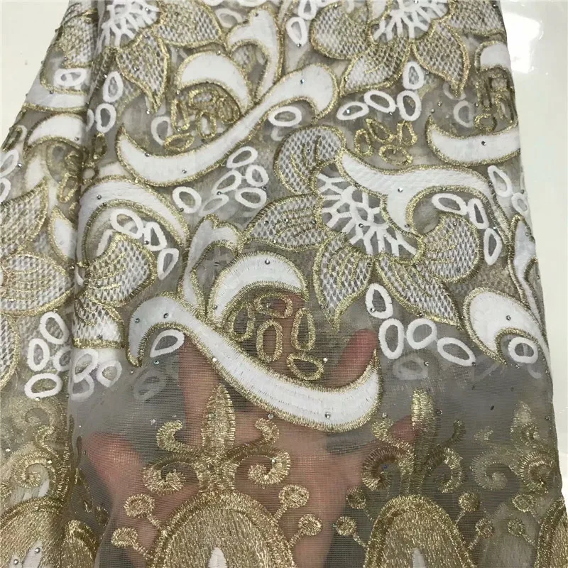 

Nigerian Lace Latest African Lace 2020 Bridal Lace Fabric Royal Blue African High Quality Rhinestones Lace Fabric 5Yards/Lot