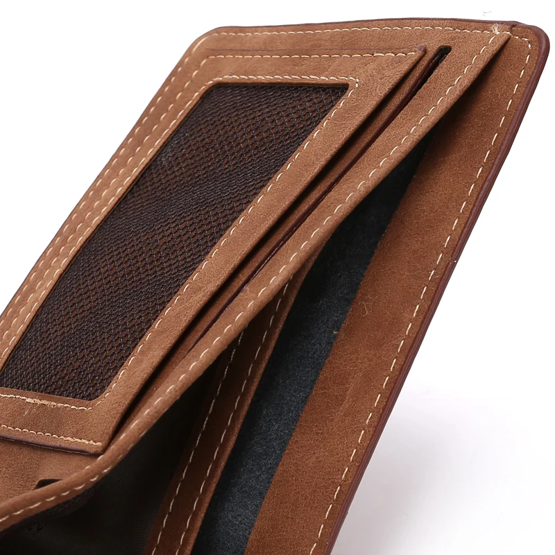 

2021 New Fashion Men Wallets Bifold Wallet ID Card Holder Coin Purse Pockets Clutch With Zipper Men Wallet With Coin Bag Gift