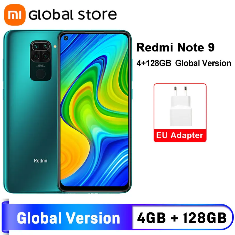 Смартфон Xiaomi Redmi Note 9 глобальная версия дюйма 4 Гб 128 ГБ Восьмиядерный процессор MTK
