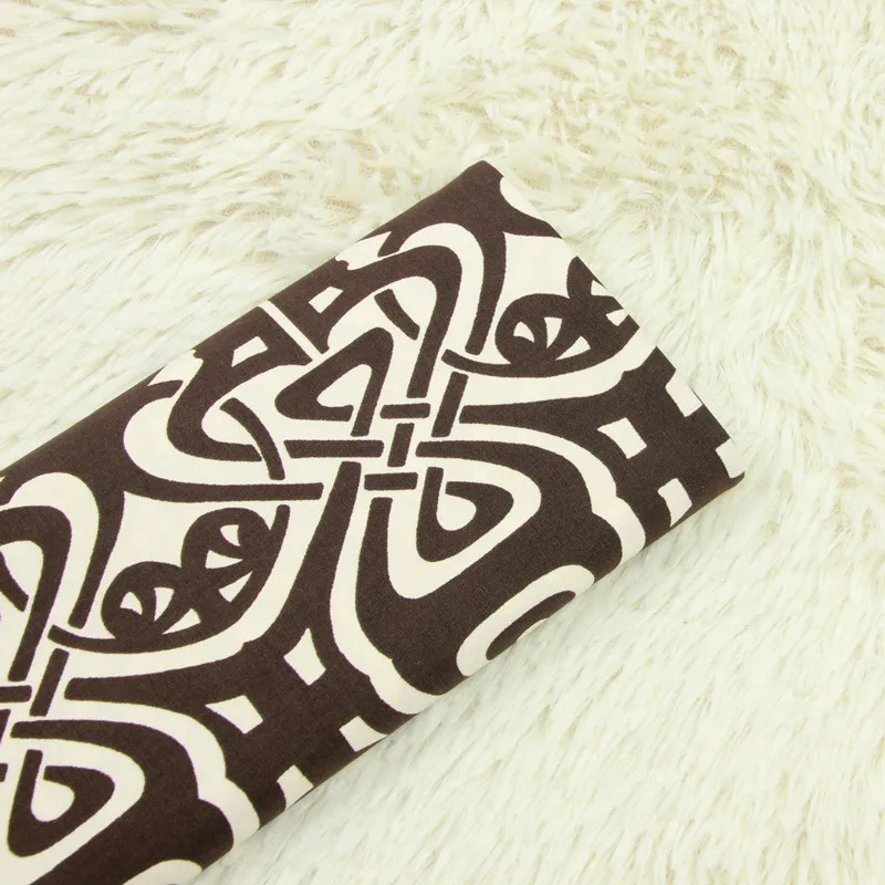 Принт с геометрическим узором хлопковая ткань чистый хлопок однотонная ручная