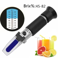 brix meter refractometer hand held 45 82 sugar honey minimum division 0 5brix content fruit juice liquids atc refractometer