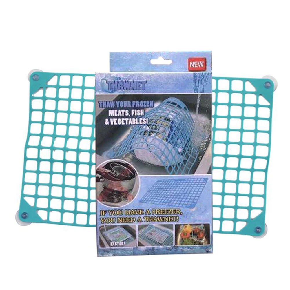Creative Quick Thaw Aid Net Sink Drain Mat Heat Insulation Table for Frozen Food Kitchen Tool Fast Deforsting Tray |