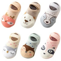 6 pairs cute baby socks boat socks girls boys cute cartoon infant anti slip cotton toddler floor socks for newborns dropship