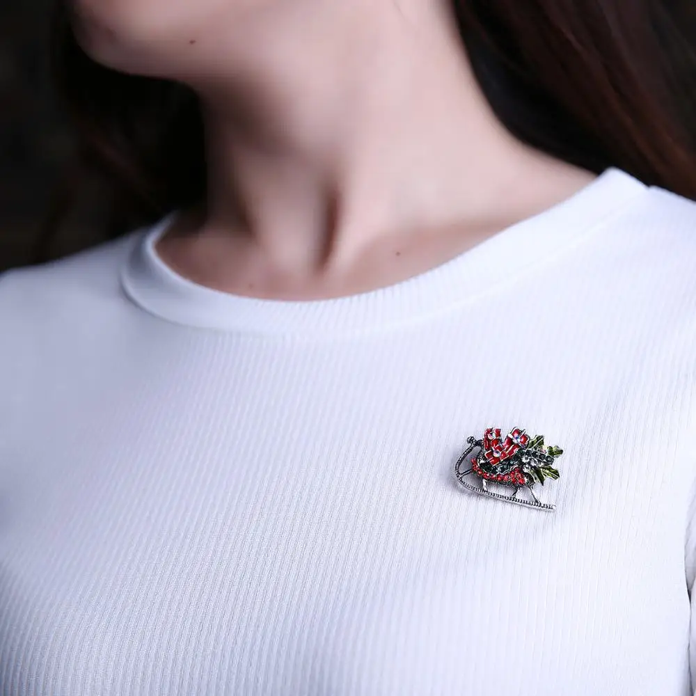 Rinhoo подарок носок шляпа олень снег цветок Кот Санта Клаус Броши заколки воротник