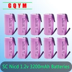 10-40 шт. SC Nicd батареи 1,2 в 3200 мАч, аккумуляторная батарея Sub C Cell с сварочными вкладками