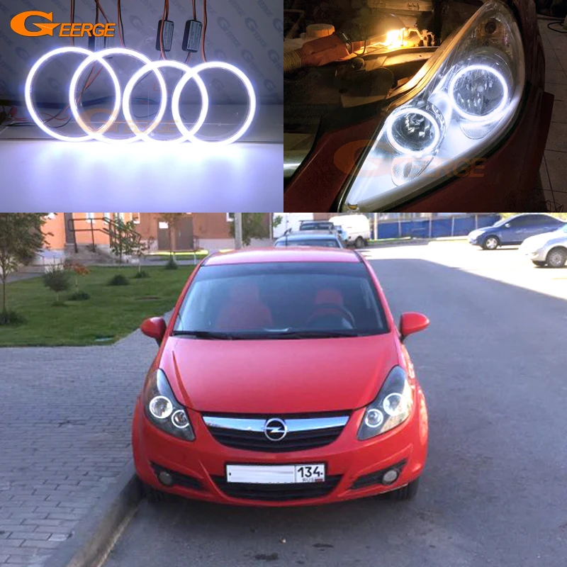 Для Opel Vauxhall Corsa D 2006 2007 2008 2009 2010 2011 предлицевая сторона отличный ультра яркий COB