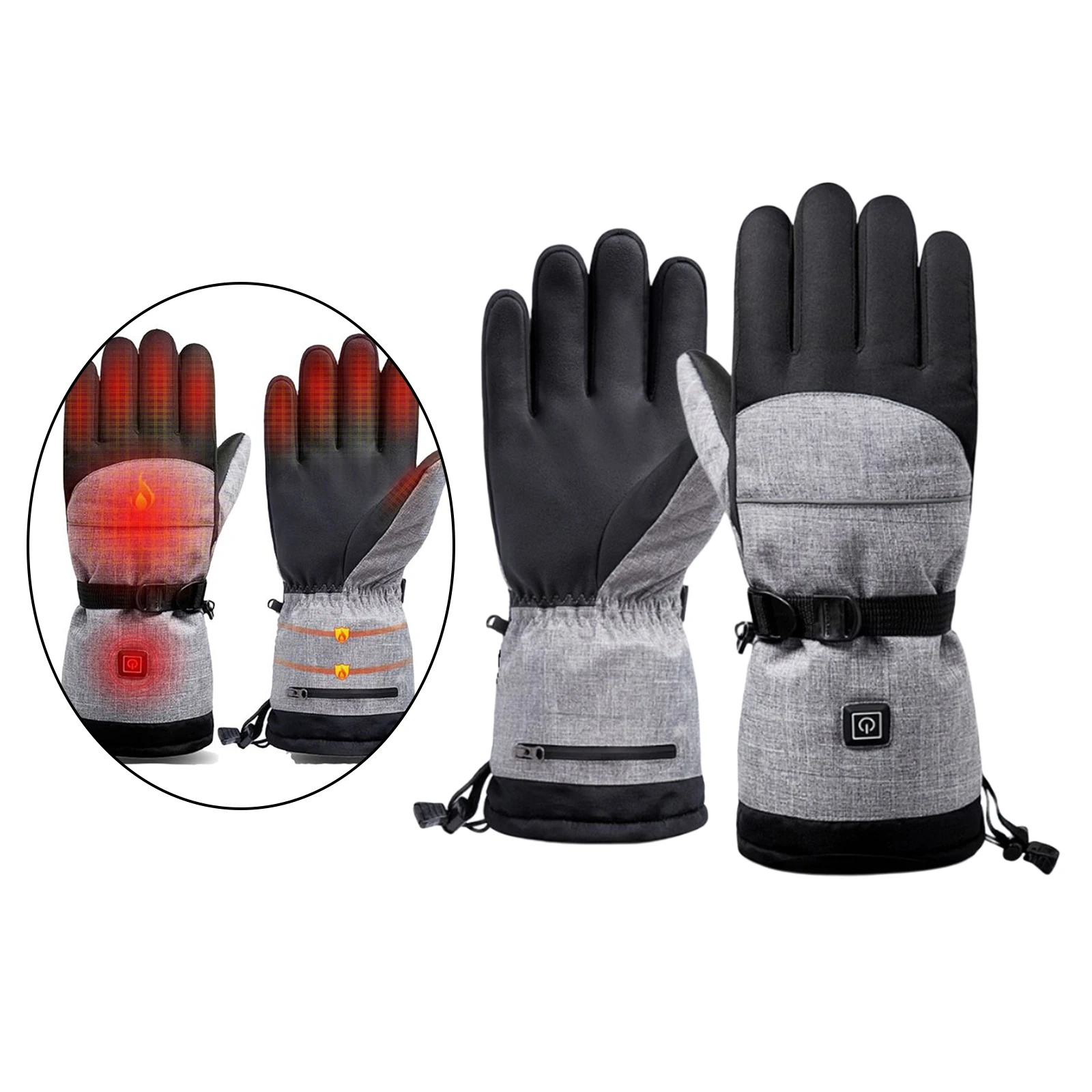 

Winter Electric Heated Thermostatic Gloves Warm Waterproof Gloves Windproof Motorcycle Heated Gloves