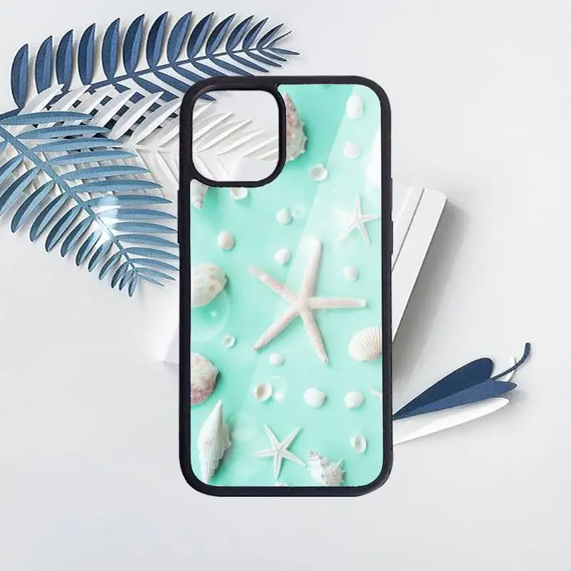 

Ocean Beach sea pattern Phone Case PC for iPhone 11 12 pro XS MAX 8 7 6 6S Plus X 5S SE 2020 XR Luxury brand shell funda
