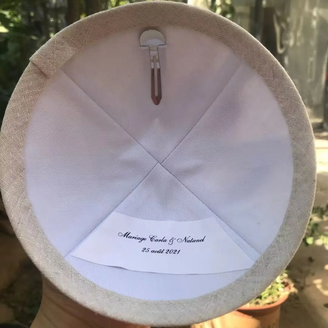 Свадебный льняной кипот бежевого цвета KIPPOT KIPPAH кепки YARMULKES CIPA еврейские