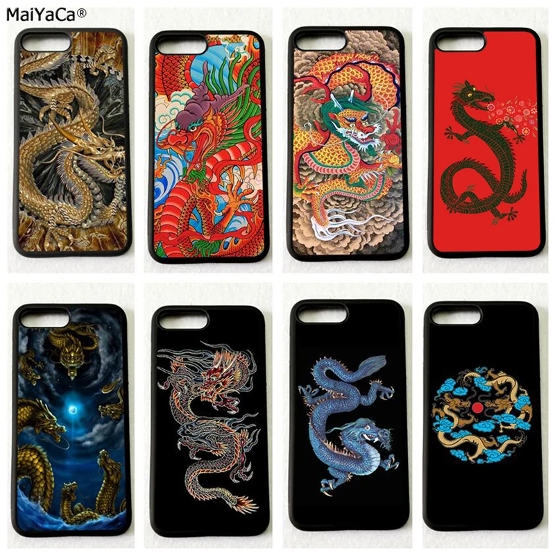 Мягкие японские Чехлы MaiYaCa с китайским драконом для телефонов iphone 11pro max 5s se 6s 6plus 7