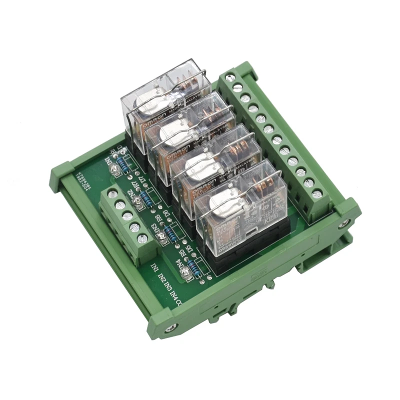 BESTDin рейку Ac/Dc 12 V/24 V Управление 2 Spdt 16A Мощность триггерный релейный модуль Omron G2R 1