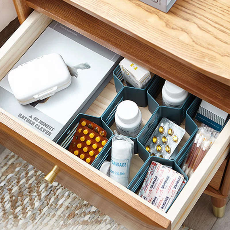 Pаспродажа Разделитель для ящиков, 12 шт./компл., Домашний Органайзер для хранения в виде сот, разделитель для носков, нижнего белья, ящик с сеткой отделе...