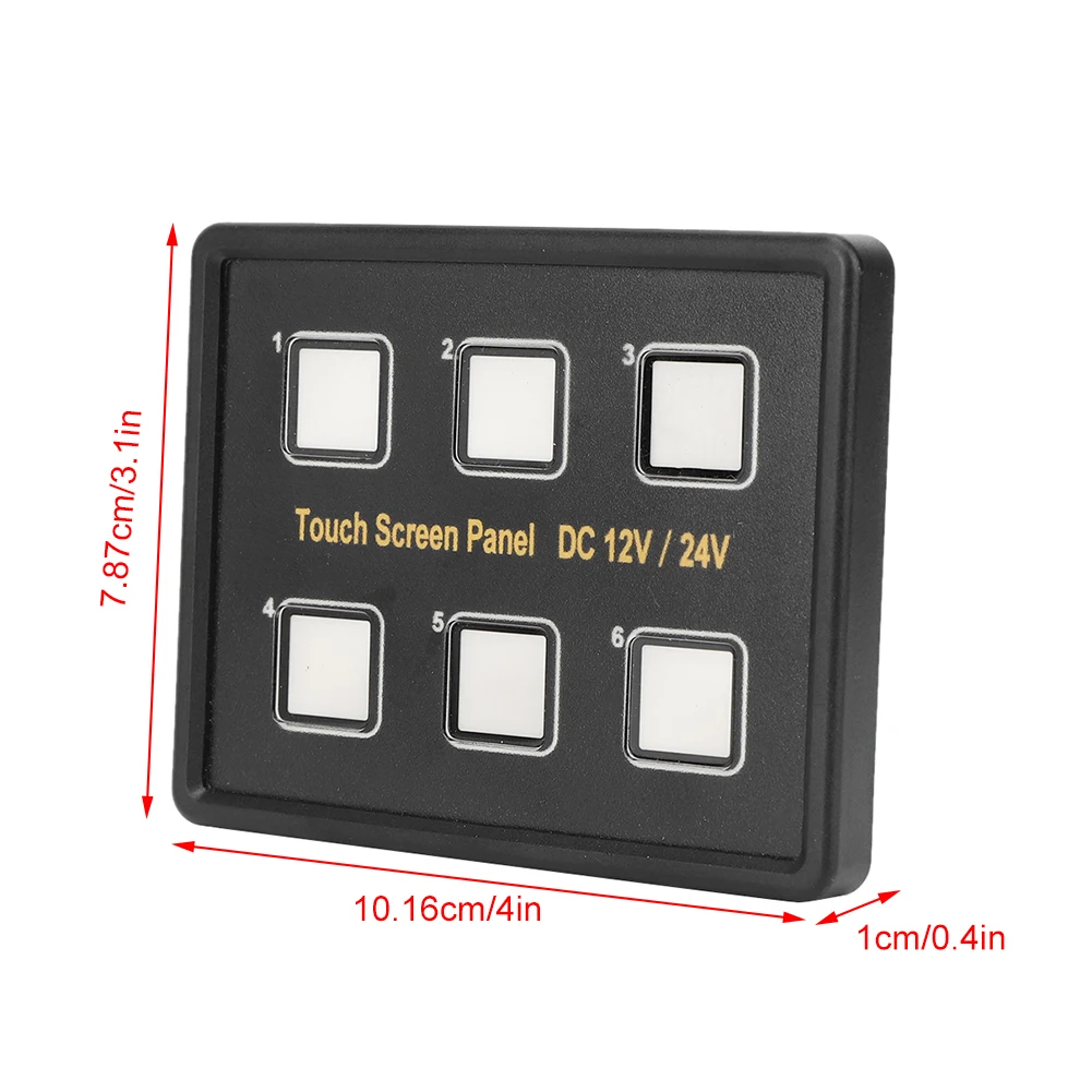 Смарт выключатель с сенсорным экраном для автомобиля 6 банд сенсорная панель