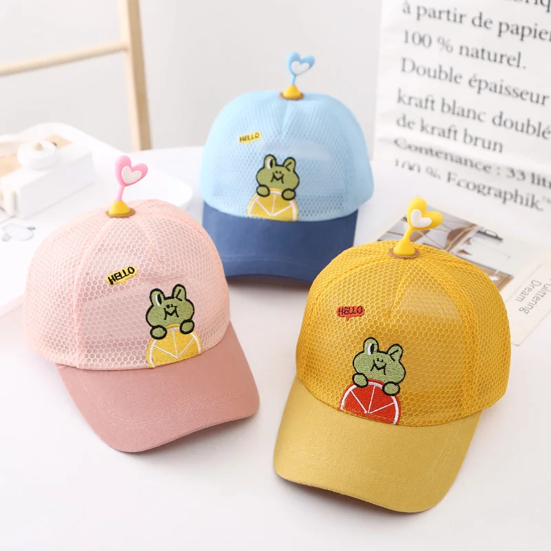 Бейсболки Foux для детей детская летняя сетчатая дышащая мультяшная лягушка с