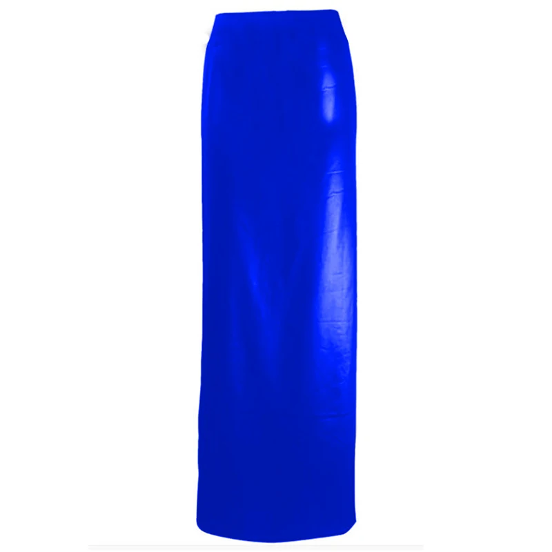 Размера плюс юбка женская длиной до щиколотки облегающая голографическая макси