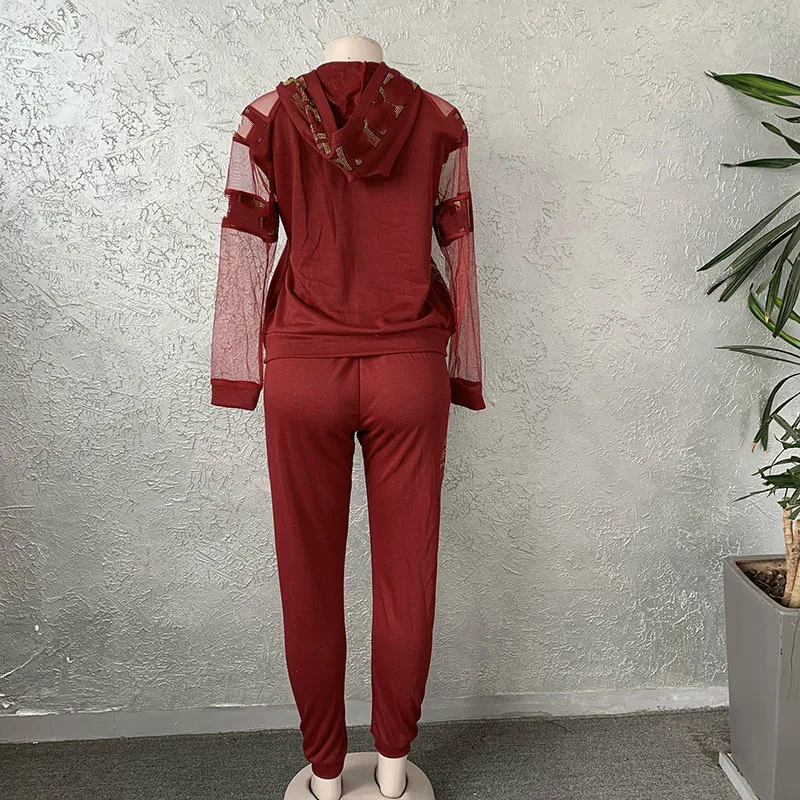 Женский спортивный костюм из двух предметов толстовка топ и штаны для бега