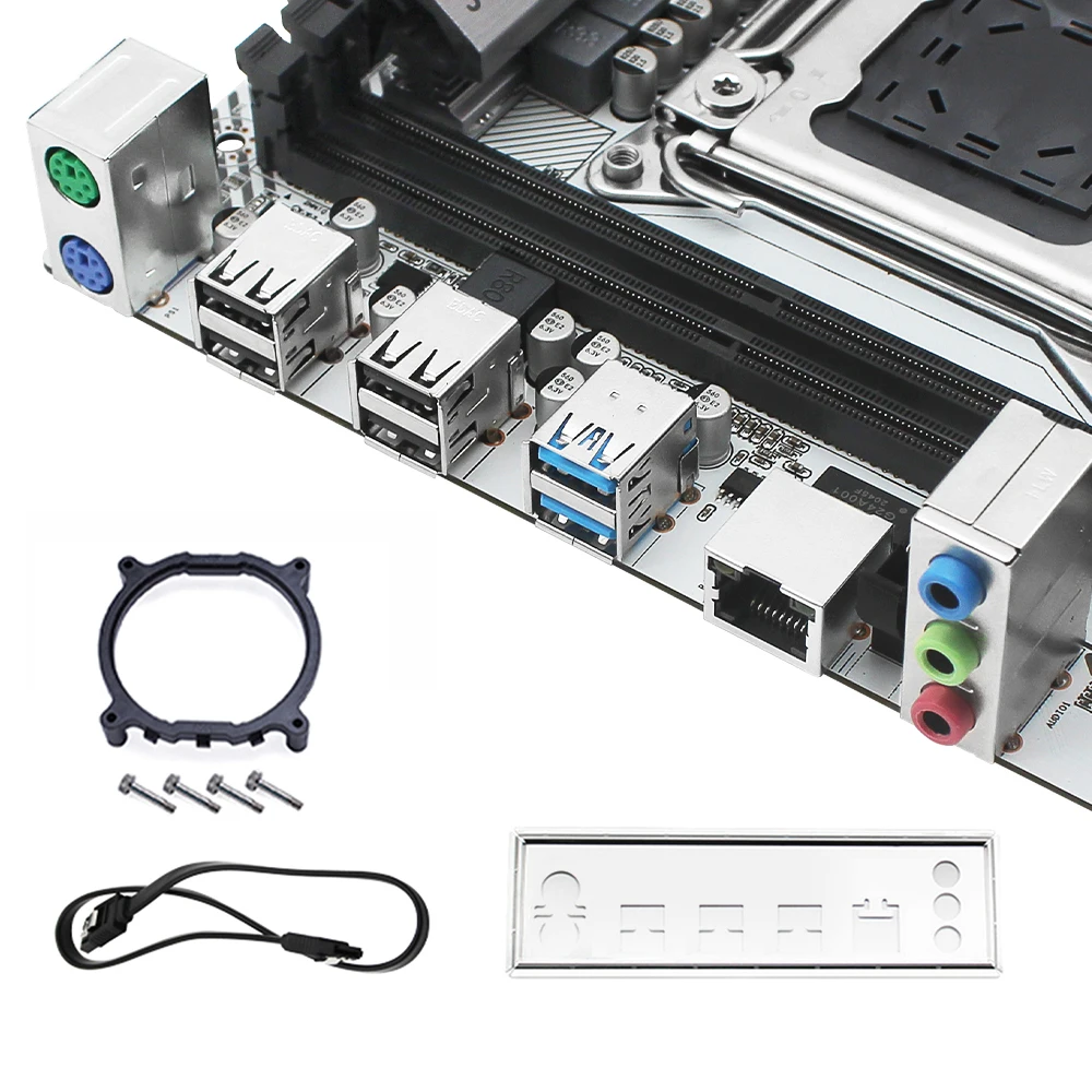 

JGINYUE X99 LGA 2011-3 Motherboard Turbo Support DDR4 RAM Memory Intel i7 Xeon E5 V3 & V4 Processor M.2 NVME & SATA X99M PLUS D4
