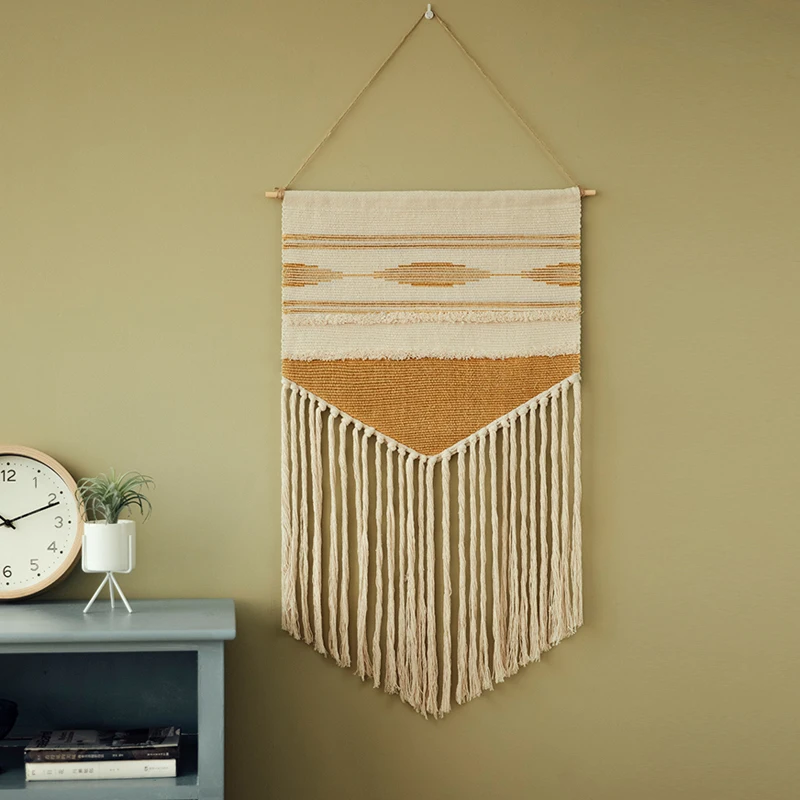 

Macrame Hanging Tapestry Vintage Fabric Boho Decoration Watt-hour Meter Box Cover Hotel Hanging Blanket Home Office Wall Decor