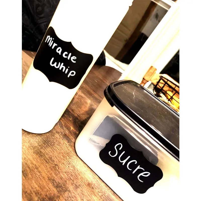 

108 Packs Of Best Large Reusable Blackboard Labels + Liquid Chalk Pens To Decorate Your Home Self-Adhesive Wallpaper For Pantry