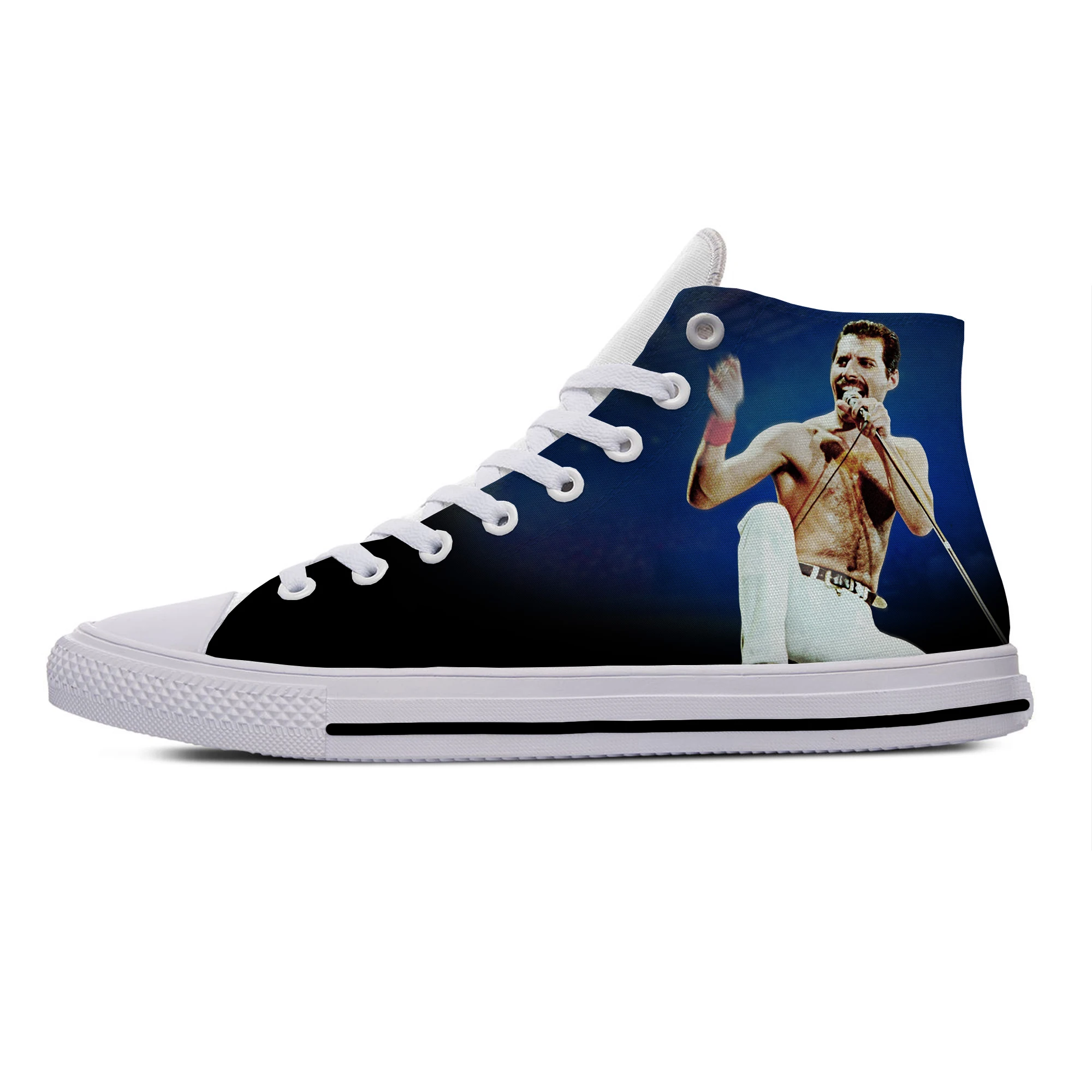 Кроссовки Freddie Mercury The Show Must Go On Rock модные повседневные тканевые высокие Легкие