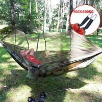 1 2 people portable outdoor camping with mosquito net hammock high strength parachute fabric hanging bed hunting sleepingswing