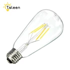 TSLEEN светодиодный ро Светодиодная лампа накаливания E27 4 Вт 8 Вт 12 Вт 16 Вт светодиодный тажная Светодиодная лампа Эдисона ST64 220 В переменного тока 110 В переменного тока прозрачное Золотое стекло