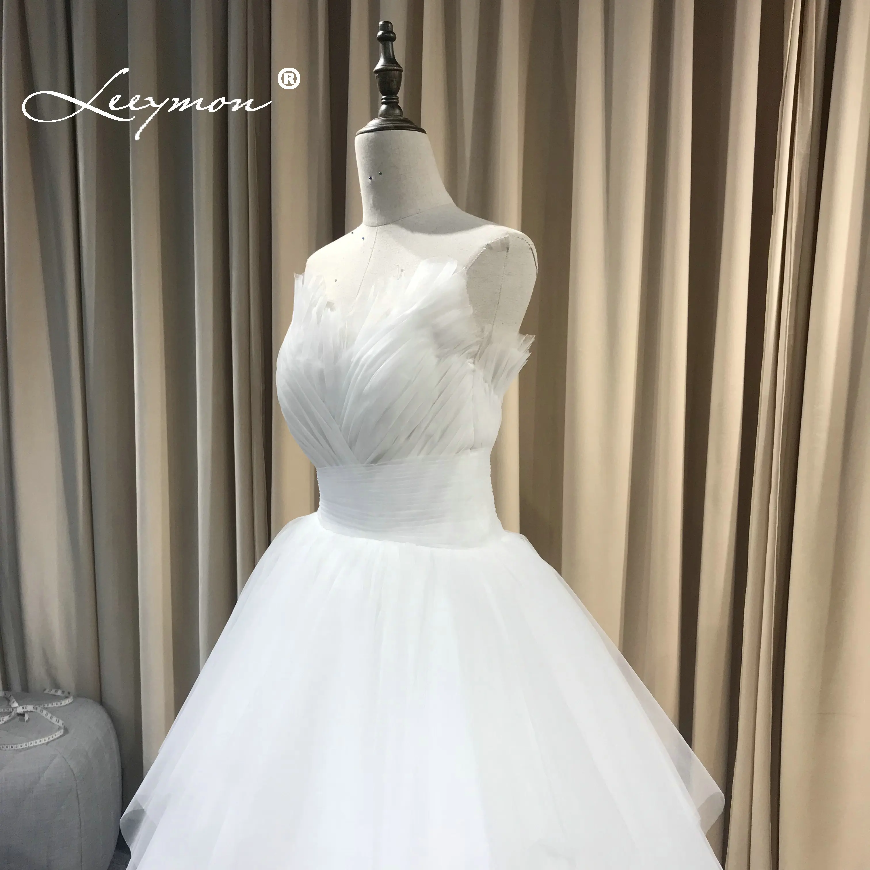Leeymon/бальное платье из тюля цвета слоновой кости без бретелек романтичное для