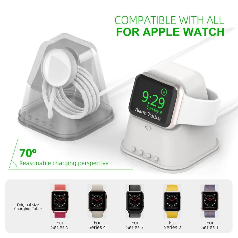 

Silicone Charge Stand Holder (Not including charger and cable) Charging Station Dock for iWatch Series 1/2/3/4/5/6