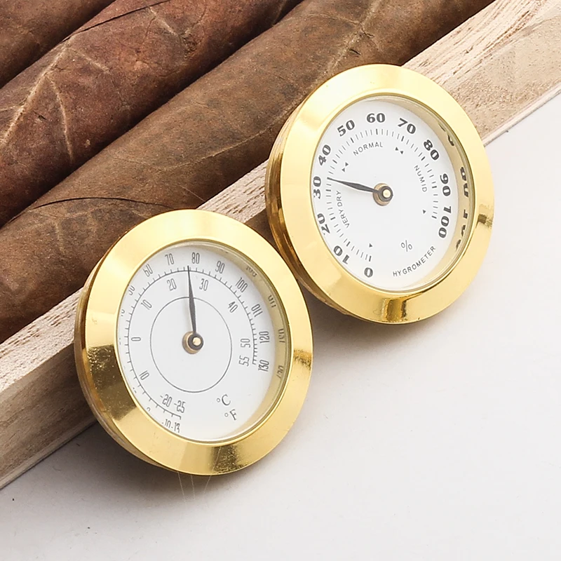 Металлический гигрометр термометр Высокоточный мини для гитары чехол сигар