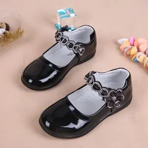 Туфли принцессы из искусственной кожи для девочек; Сезон весна-осень; Мягкие туфли для студентов; Танцевавечерние туфли на плоской подошве