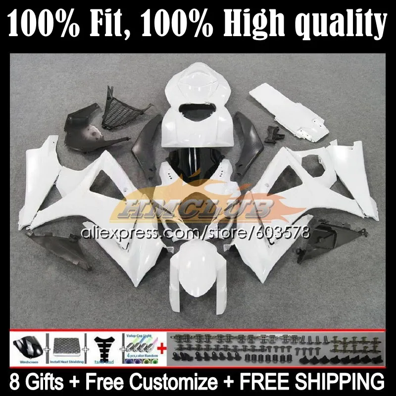 

Инъекция для SUZUKI GSXR1000 GSX R1000 K7 GSX-R1000 13CL.21 GSXR-1000 07 08 GSXR 1000CC 1000 CC 2007 2008 обтекатель глянцевый белый