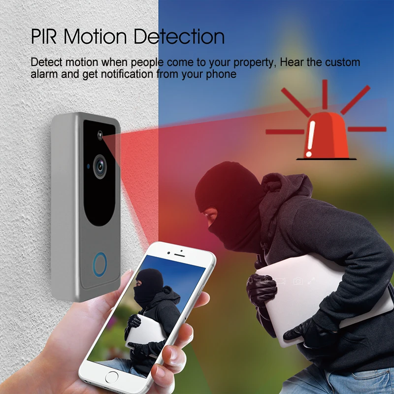 720HD Wireless Doorbell WiFi IP Door Bell Video Intercom Smart Deurbel For Apartments Home Security | Безопасность и защита