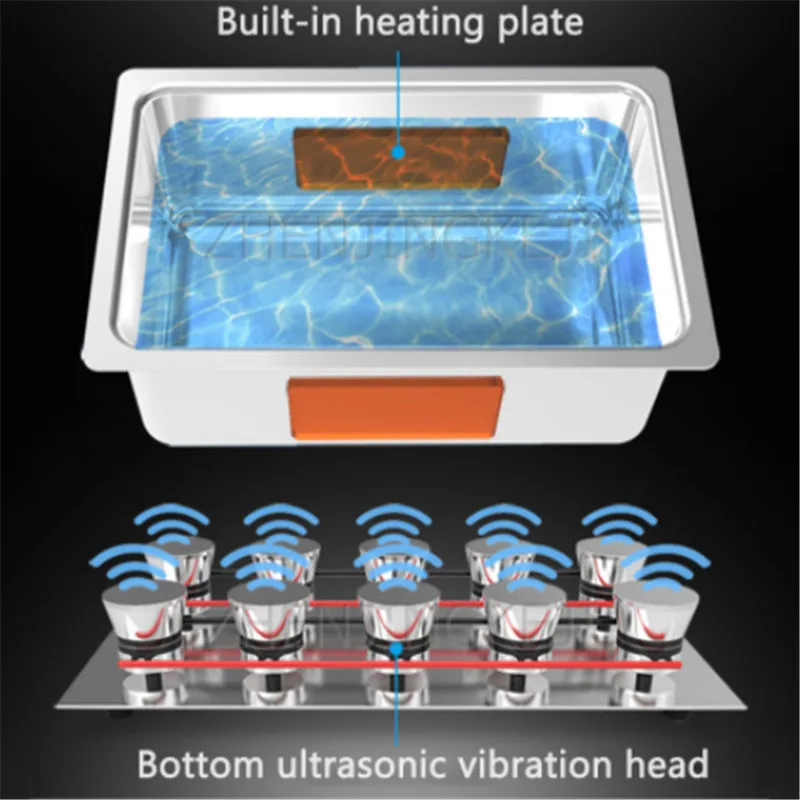 

110V/220V High Power Ultrasound Cleaner 30L Laboratory Equipment Tableware Hardware Degreasing Rust Removal Cleaning Equipment