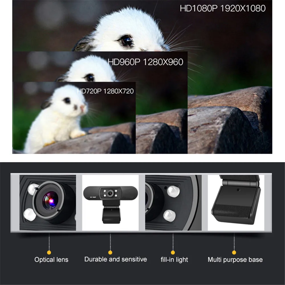H800 записи видео в формате Full HD веб-камера USB Проводная Поддержка Ночное видение