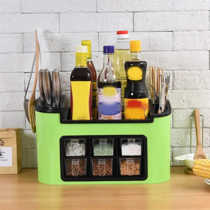

Kitchen Storage Rack Multifunctional Seasoning Box Organizer Spices Sauce Storage Cabinet Kitchen Containers Shelves For Knife