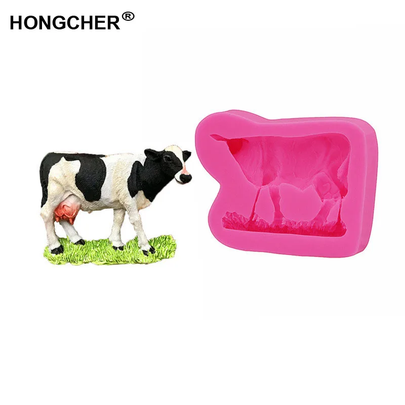 Новые силиконовые формы для мастики в виде животных и коров торта печенья