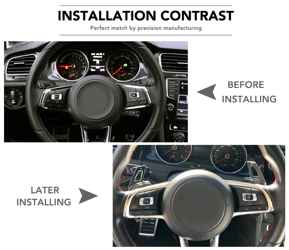 Новое металлическое весло Shift Shifter расширение для Фольксваген Гольф 7 MK7 GTI GTE GTD R