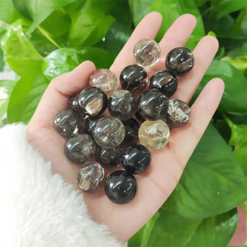 Маленький хрустальный драгоценный камень сфера ремесло Радужный дымчатый