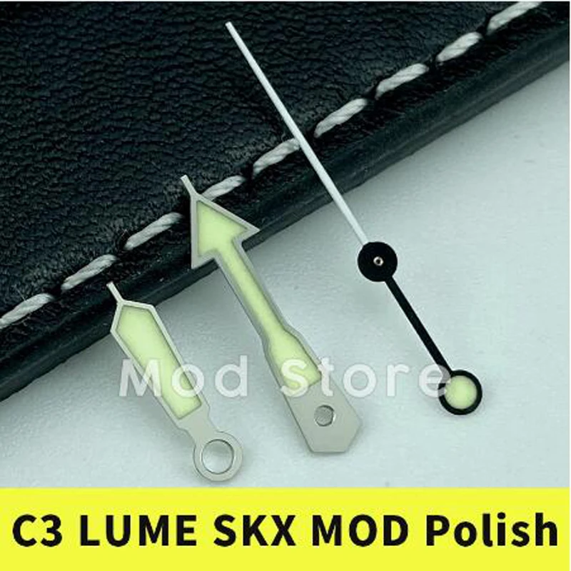 

NEW SKX007 Watch Hands Set For MOD SKX SRP Fashion 7S26 4R35 4R36 NH35A NH36A Mov't C3 Super Finish Lume