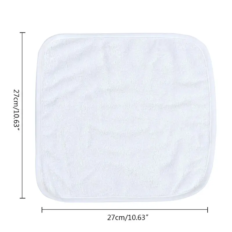 

6 Pcs White Handkerchiefs Soft Square Washable Hanky Kids Absorbent Washcloths