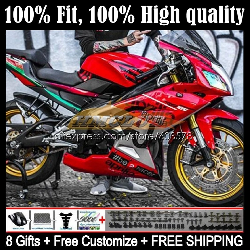 

Injection For Aprilia RS-125 RS 125 RS4 54CL.0 RSV125 2006 2007 2008 2009 2010 2011 RS125 06 07 08 09 11 Fairings Factory Red