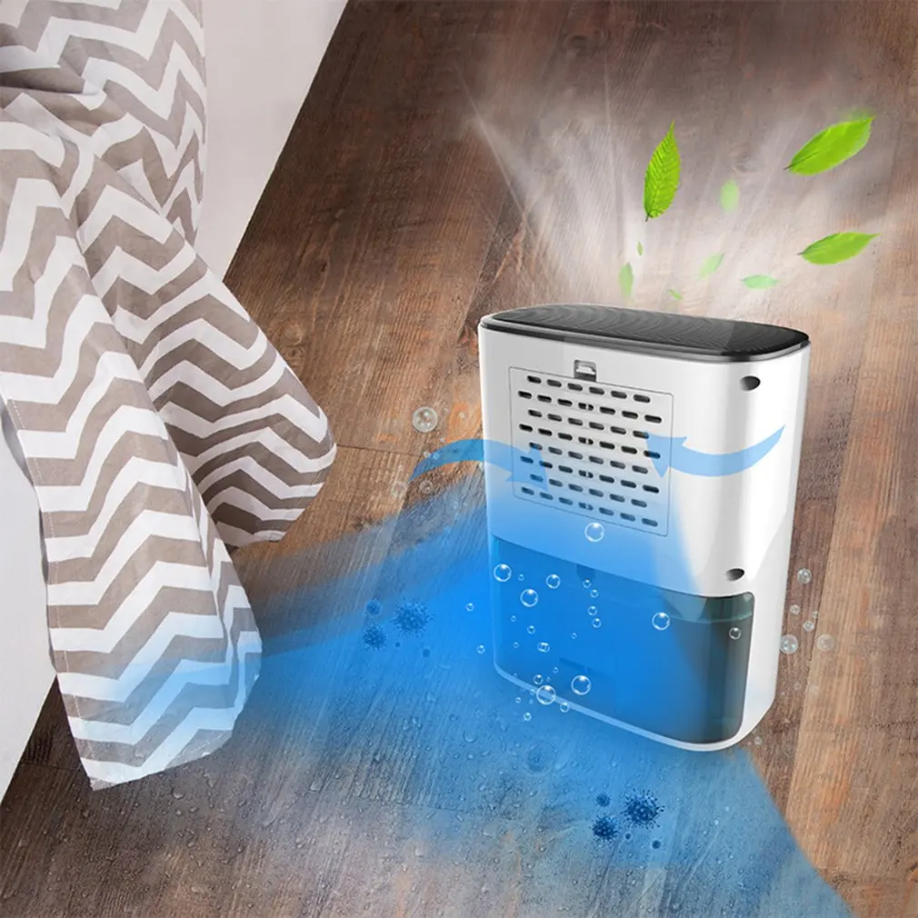 

Home Dehumidifier Air Cleaner Energy Saving Air Dryer Low Noise 1200ml Water Tank Auto-off Moisture Absorbing