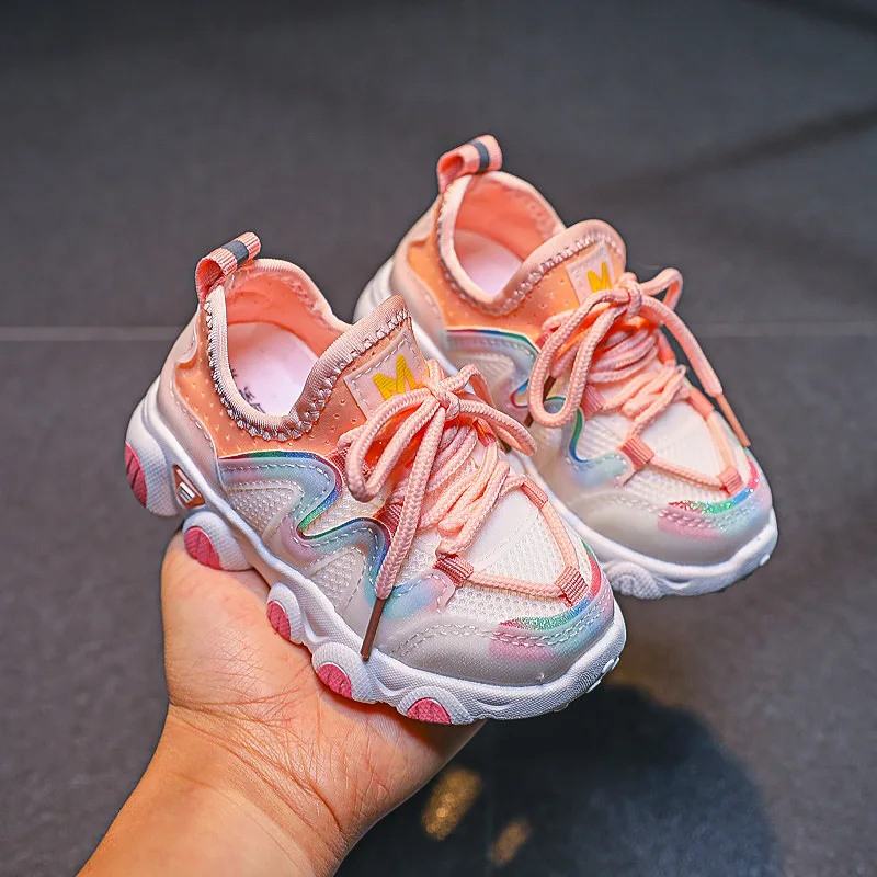 

New Spring Autumn Children Shoes Toddler Boys Girls Sneakers Mesh Breathable Fashion Casual Kids Shoes Size 21-30 Kids Sneakers