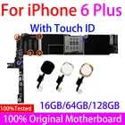 Оригинальная полностью разблокированная материнская плата для iphone 6 Plus сбез Touch ID для iphone 6 Plus, материнская плата, Бесплатная фабрика iCloud
