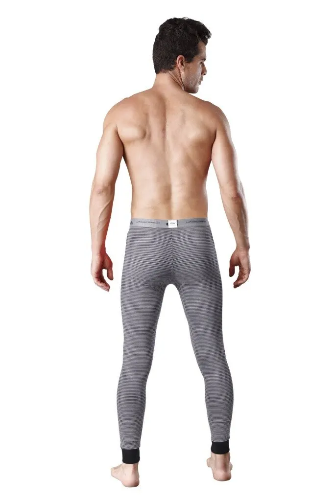 Кальсоны мужские теплые утягивающие штаны в полоску нижнее белье термобелье