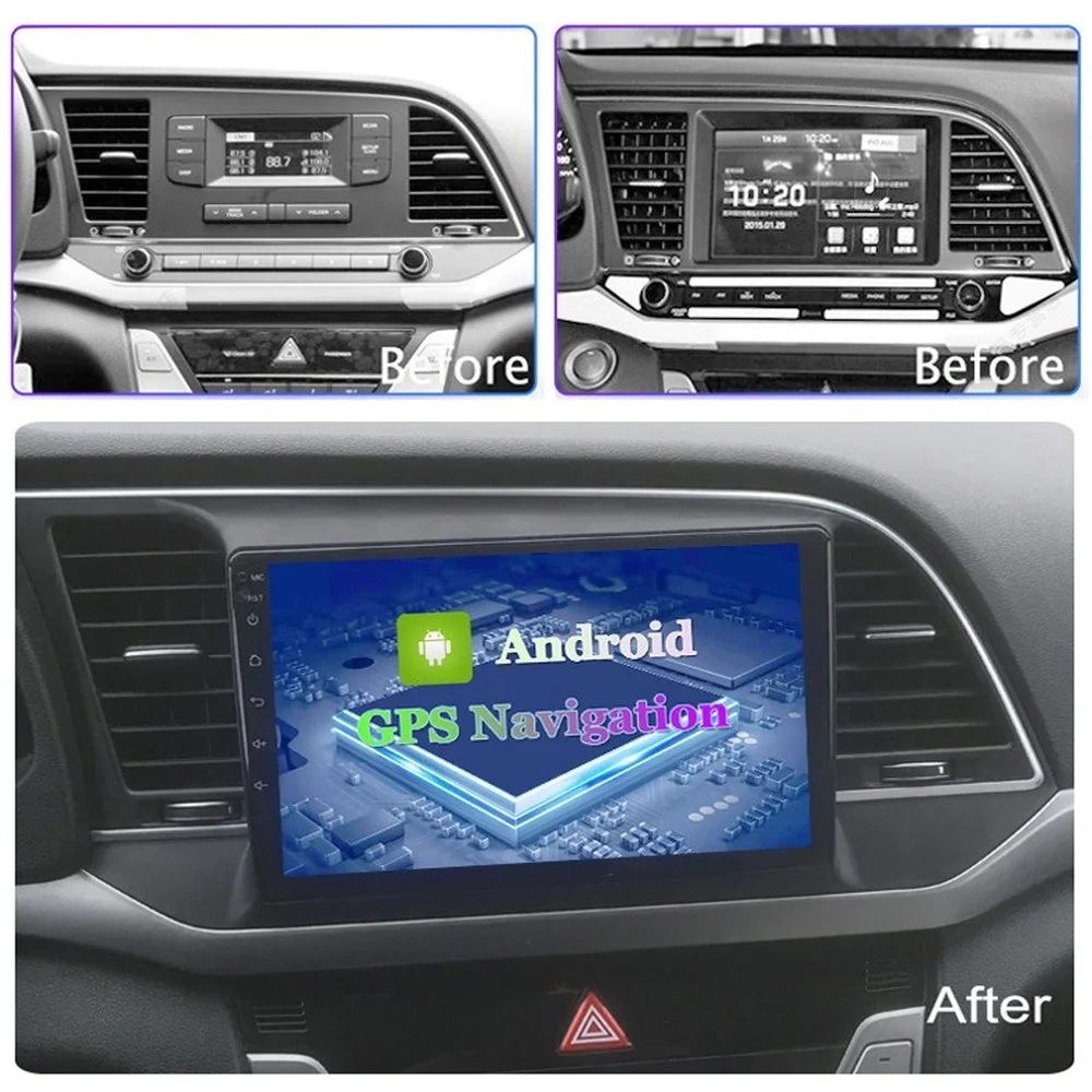 Автомобильный мультимедийный плеер Android с GPS-навигацией для HYUNDAI ELANTRA 2016-с Wifi 4G DSP