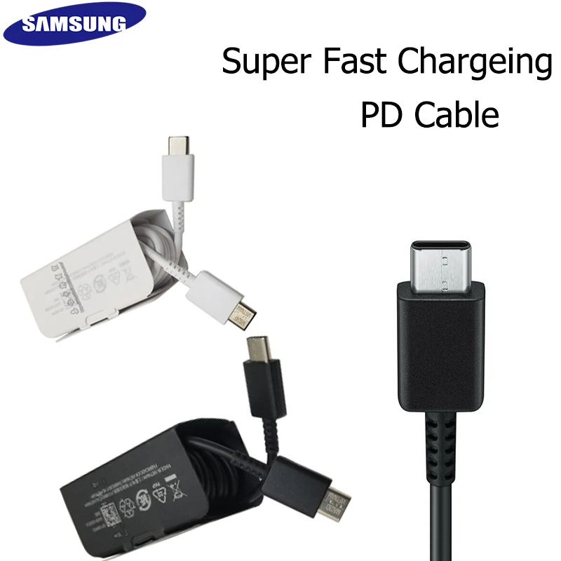 

Original Samsung PD Type C Cable USB-C to USB-C Cable Fast Charing EP-DG977 for Samsung Galaxy Fold Note 10 S10 S20 Ultra S9 S8