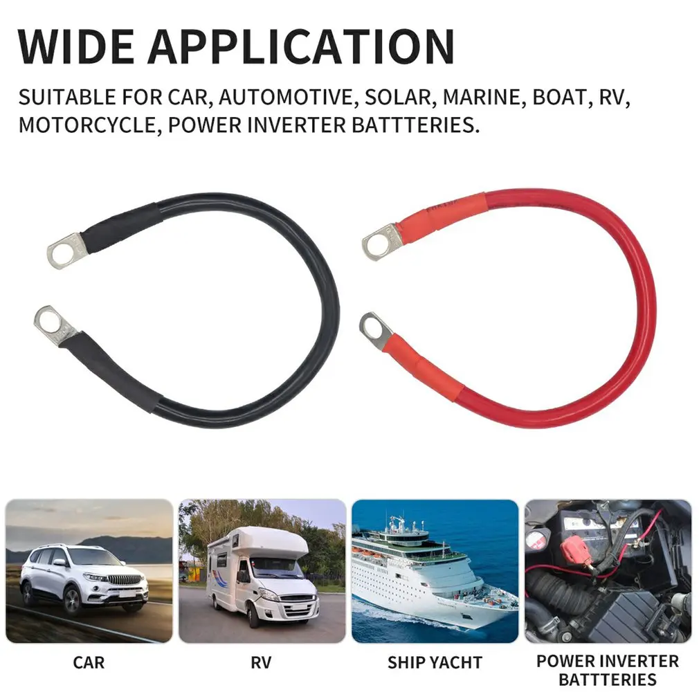 

4 AWG Gauge Battery Cables Set Many Lengths To Choose From Great For Jumping Batteries Together In Series Or Parallel