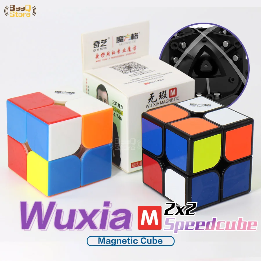 Mofangge Wuxia M 2x2 Магнитный куб магический скоростной пазл волшебный профессиональная
